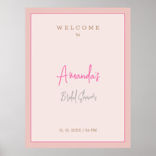 Minimalist Modern Cute Bridal Shower  Poster