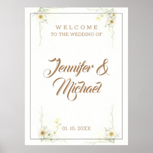 Minimalist Modern Cute Wedding Welcome Poster