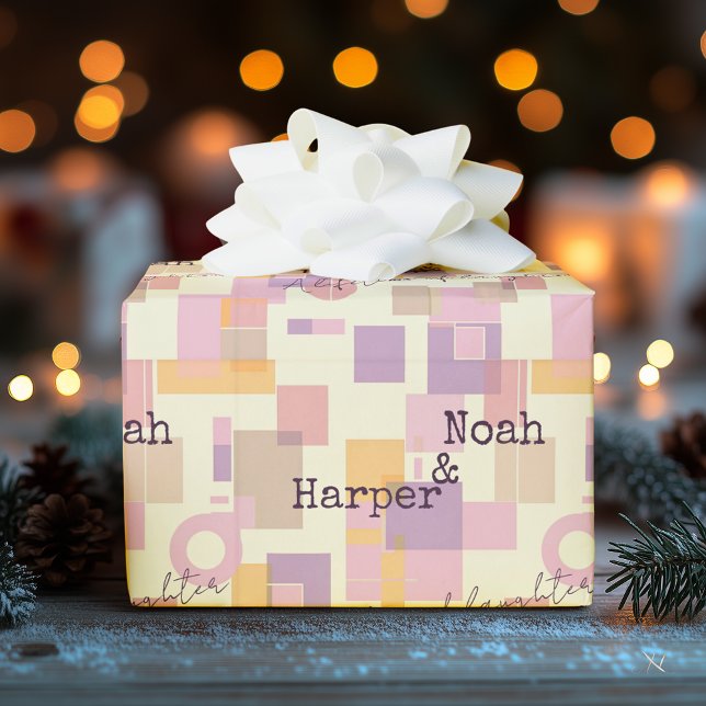 Minimalist modern design with pastel blocks wrapping paper (Creator Uploaded)