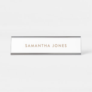 Minimalist Modern Desk Name Plate