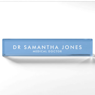 Minimalist Modern Doctor Desk Name Plate Nameplate