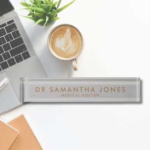 Minimalist Modern Doctor Desk Name Plate Nameplate