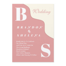 Minimalist Modern Dusty Rose and Cream Abstract