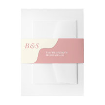 Minimalist Modern Dusty Rose and Cream Abstract