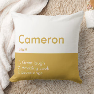 Minimalist Modern Editable Inscription Custom Cushion