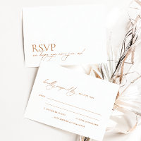 Minimalist Modern Elegant Calligraphy Wedding RSVP