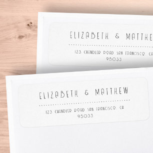 Minimalist Modern Elegant Chic Return Address Label