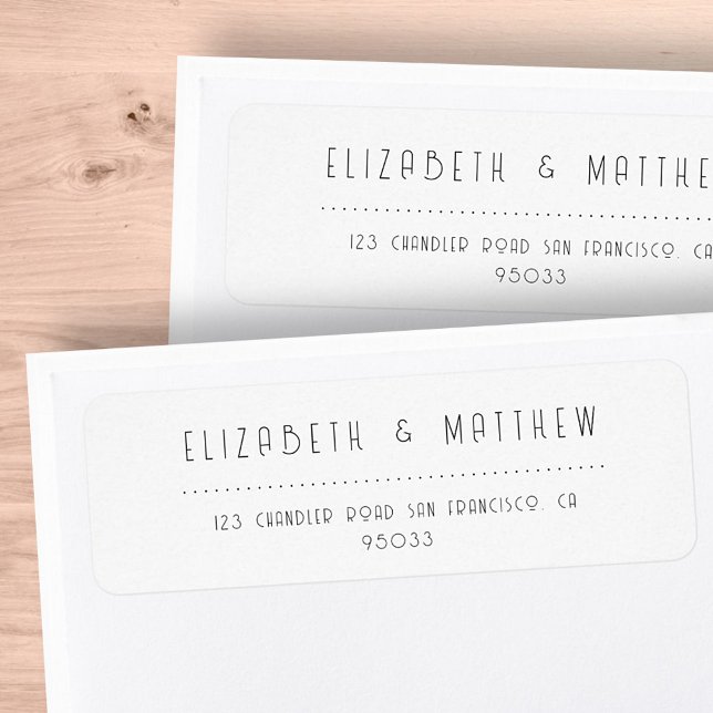 Minimalist Modern Elegant Chic Return Address Label (Creator Uploaded)