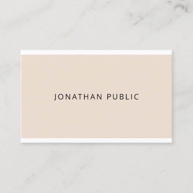 Minimalist Modern Elegant Colours Professional Business Card (Front)