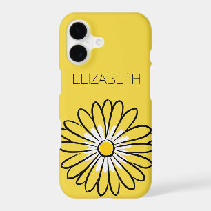 Minimalist Modern Elegant Daisy flower and text