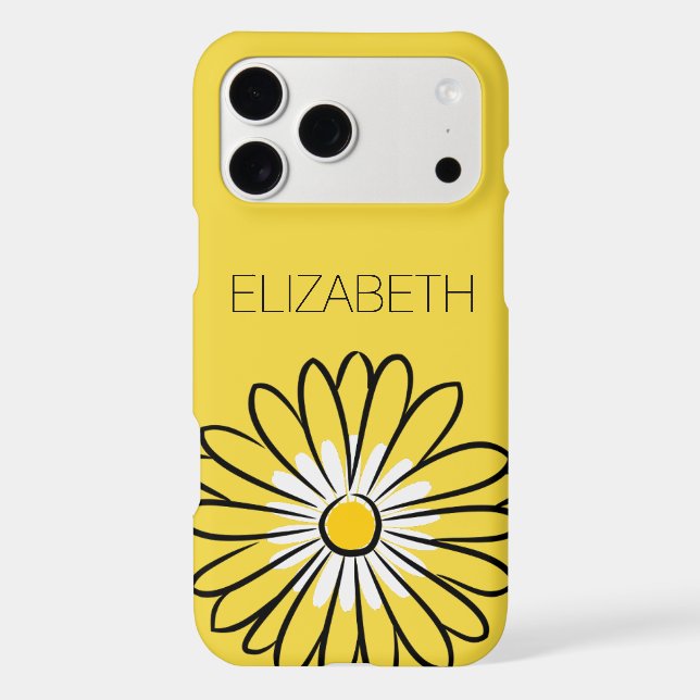 Minimalist Modern Elegant Daisy flower and text (Back)