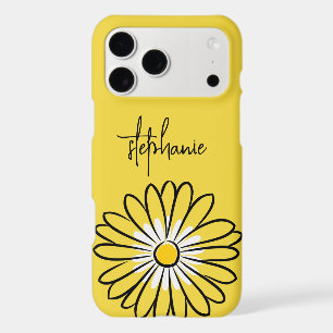 Minimalist Modern Elegant Daisy flower and text