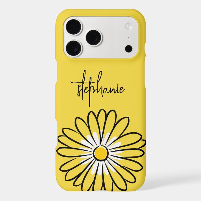 Minimalist Modern Elegant Daisy flower and text (Back)