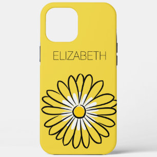 Minimalist Modern Elegant Daisy flower and text iPhone 12 Pro Max Case