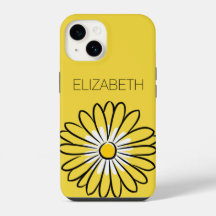 Minimalist Modern Elegant Daisy flower and text