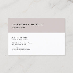 Minimalist Modern Elegant Design Plain Trendy Business Card