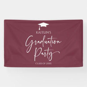 Minimalist Modern Elegant Graduation Party Banner