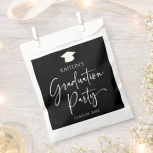 Minimalist Modern Elegant Graduation Party Favour Bag