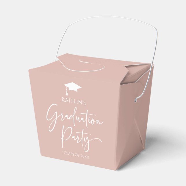 Minimalist Modern Elegant Graduation Party Favour Box (Front Side)