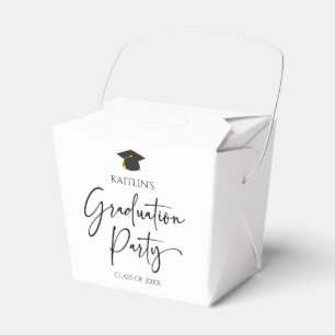 Minimalist Modern Elegant Graduation Party Favour Box