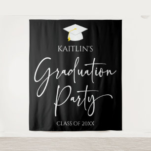 Minimalist Modern Elegant Graduation Party Tapestry