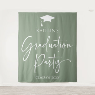 Minimalist Modern Elegant Graduation Party Tapestry