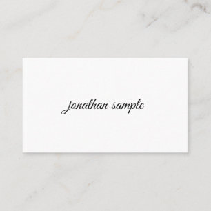 Minimalist Modern Elegant Handwritten Script Cool Business Card