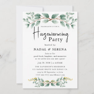 Minimalist Modern Elegant Housewarming Party Invitation