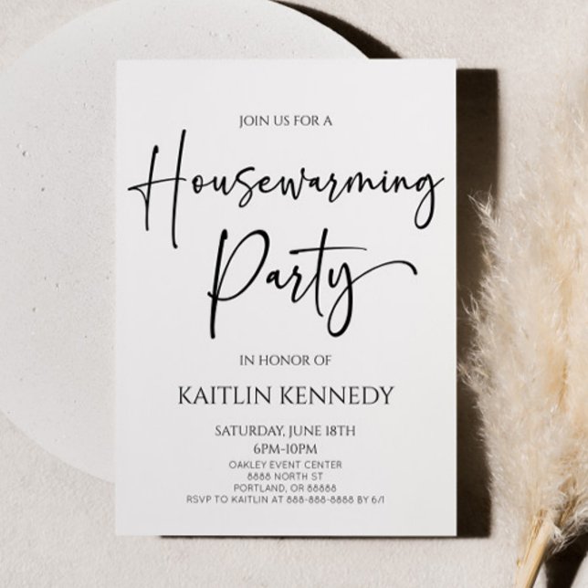 Minimalist Modern Elegant Housewarming Party Invitation (Creator Uploaded)