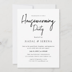 Minimalist Modern Elegant Housewarming Party Invitation