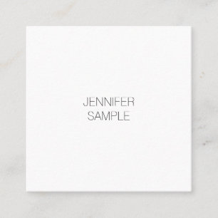Minimalist Modern Elegant Luxury Smooth Template Square Business Card