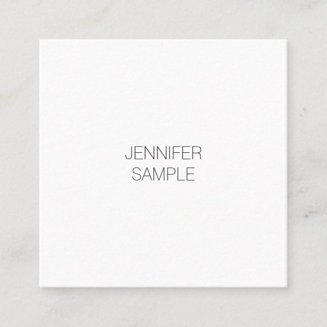 Minimalist Modern Elegant Luxury Smooth Template Square Business Card (Front)