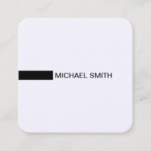 Minimalist Modern Elegant Magnolia & Black Square Business Card