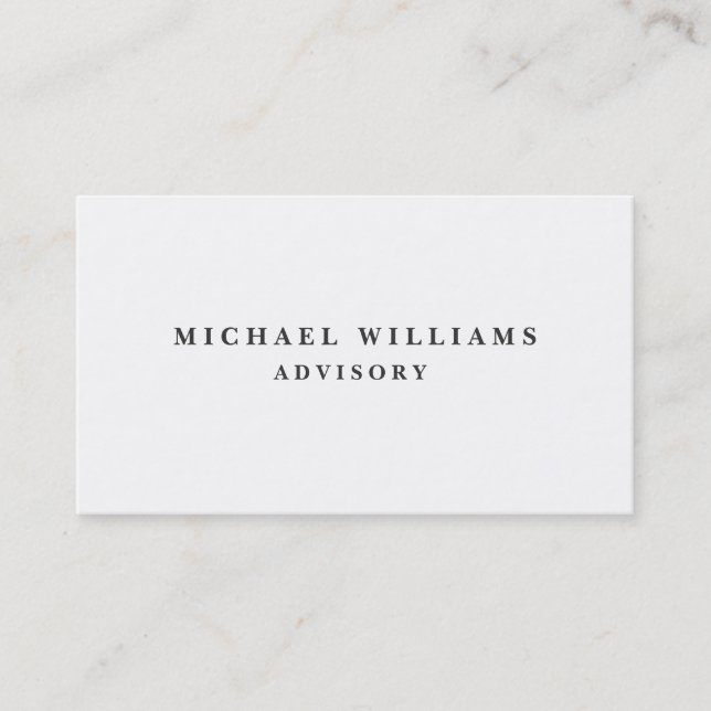 MINIMALIST MODERN ELEGANT METAL PROFESSIONAL BUSINESS CARD (Front)