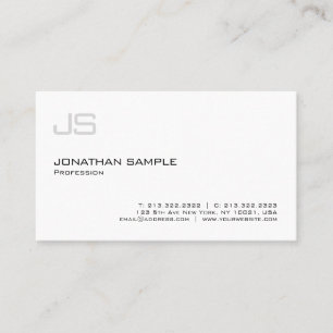 Minimalist Modern Elegant Monogram Template Cool Business Card