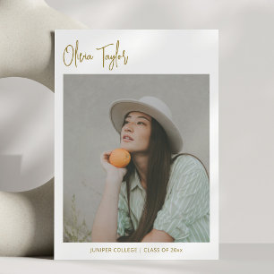 Minimalist Modern Elegant Photo 2026 Graduation Announcement