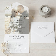 Minimalist Modern Elegant Photo Wedding
