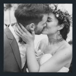 Minimalist Modern Elegant Photo Wedding Black Faux Canvas Print<br><div class="desc">Personalised Minimalist Modern Elegant Full Photo Wedding Couple Canvas with Soft Black edges</div>