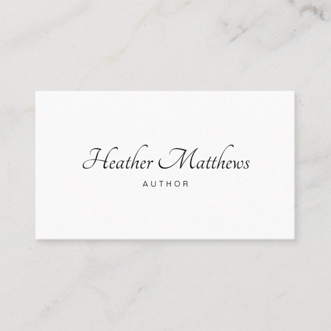 Minimalist Modern Elegant Professional Business Card (Front)