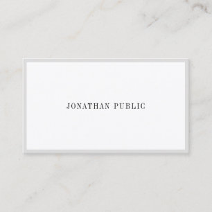 Minimalist Modern Elegant Professional Plain Luxe Business Card