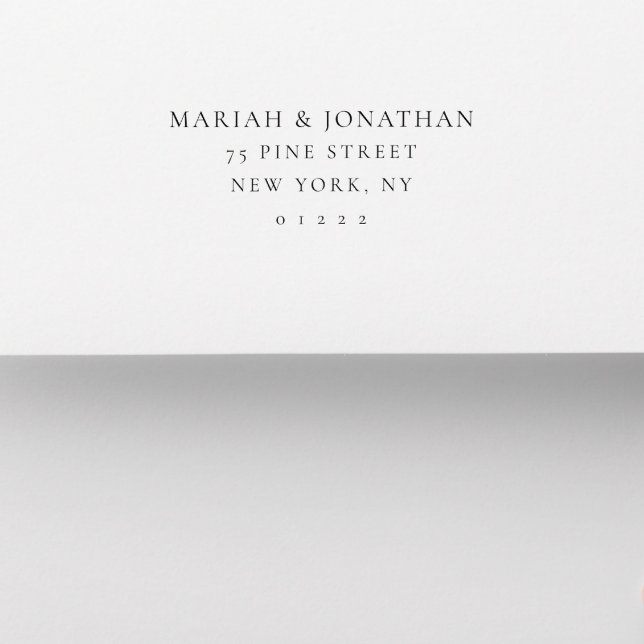 Minimalist Modern Elegant Return Address Envelope (Creator Uploaded)