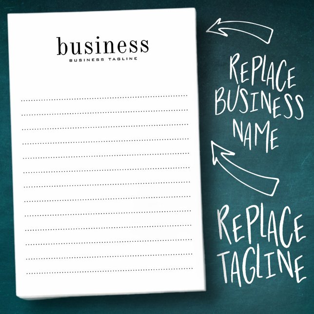 Minimalist Modern Elegant Simple Business Name Post-it Notes (Creator Uploaded)