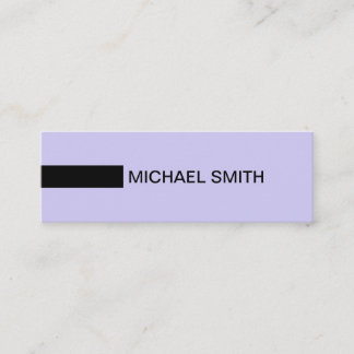 Minimalist Modern Elegant Soap & Black Mini Business Card