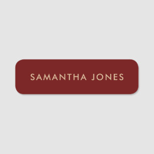 Minimalist Modern Elegant Stylish Simple Name Tag
