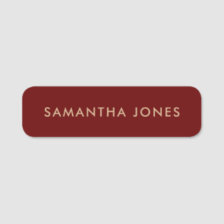 Minimalist Modern Elegant Stylish Simple Name Tag