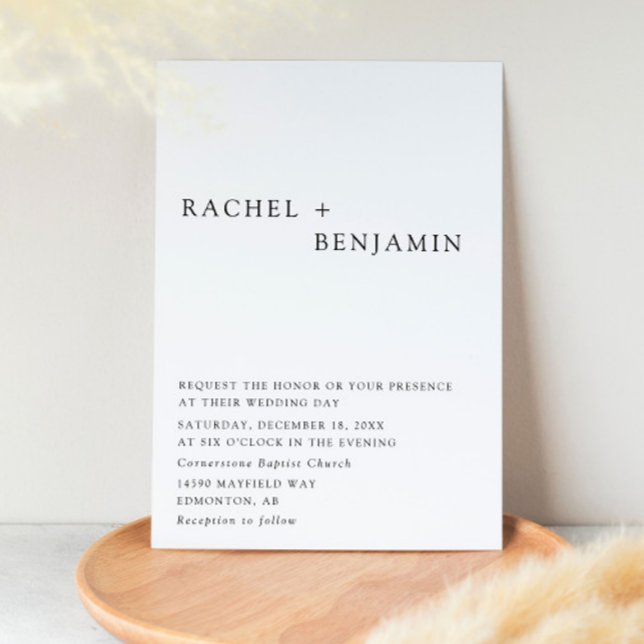 Minimalist Modern Elegant Timeless Classic Formal Invitation (Creator Uploaded)