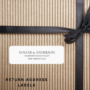 Minimalist modern Elegant Wedding Return Address  Label
