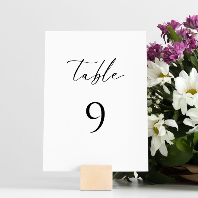 Minimalist Modern Elegant Wedding  Table Number (Creator Uploaded)