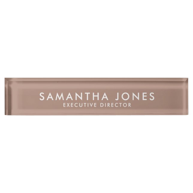 Minimalist Modern Executive Desk Name Plate (Front)