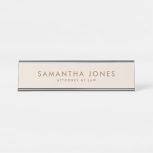 Minimalist Modern Executive Professional Lawyer Desk Name Plate